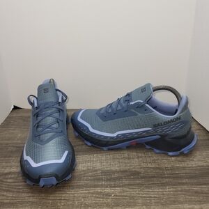 Salomon Alphacross 5 Trail Running Shoes Blue Womens Size 8